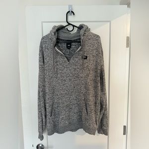 Vans Men’s Medium Quarter Zip Hooded Sweatshirt Gray